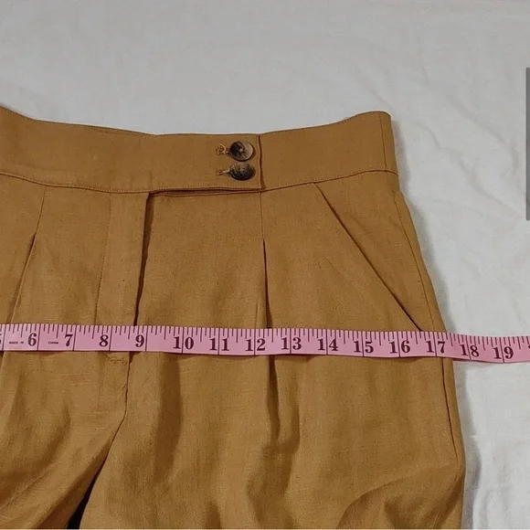 Veronica Beard Saira High-rise Linen blend Shorts